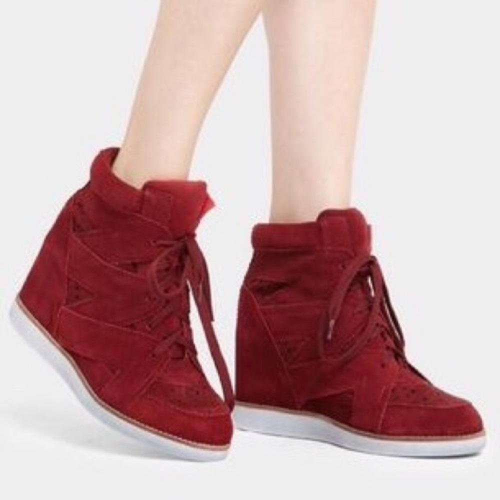 Jeffrey Campbell Red hidden wedge  sneaker